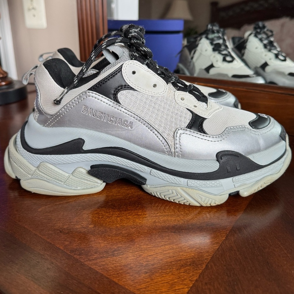 Balenciaga Black/Silver/White Unisex Sneakers
